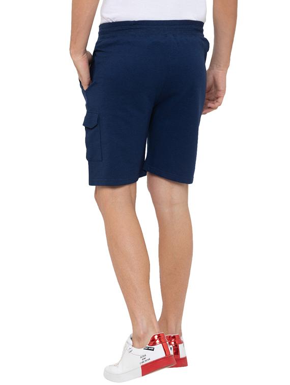 navy blue solid shorts - 17155020 - Zoom Image - 3