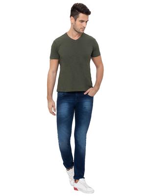 dark blue light washed denim jeans - 17155022 - Standard Image - 4