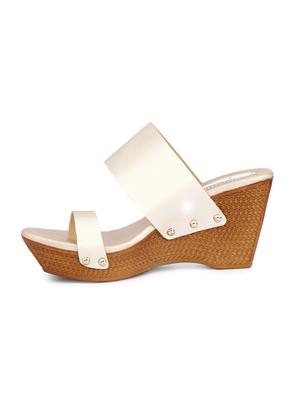 gold platforms wedges - 17155531 - Standard Image - 2