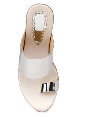 gold platforms wedges - 17155531 - Standard Image - 4