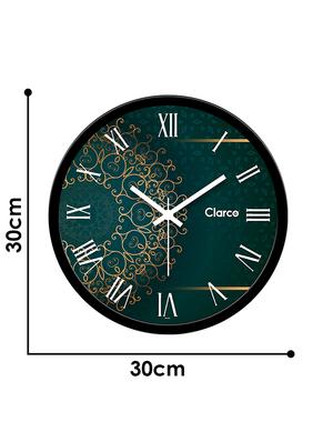 designer analogue round glass wall clock with 1 year warranty and 2 free aa battery - 17155691 - Standard Image - 5