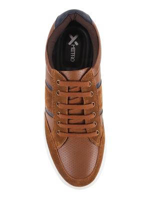 tan synthetic lace up sneakers - 17156483 - Standard Image - 4