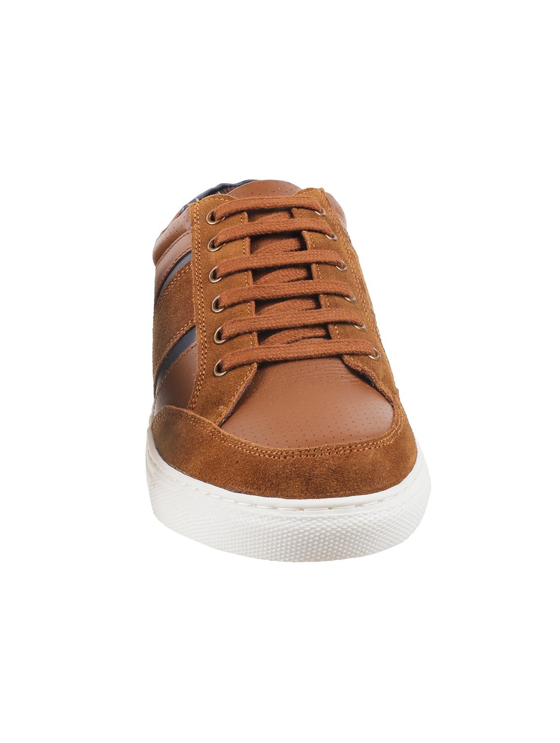 tan synthetic lace up sneakers - 17156483 - Zoom Image - 3