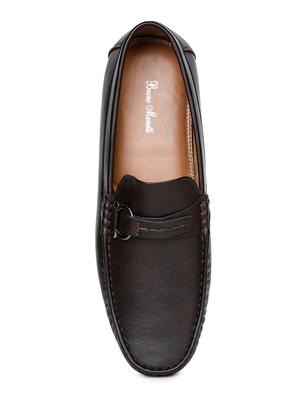 black leather slip on loafers - 17156691 - Standard Image - 4