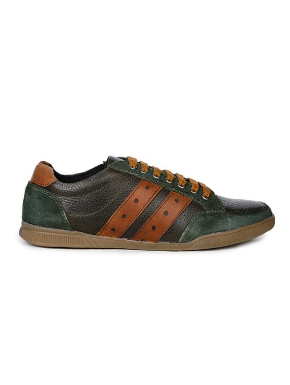 green striped lace up sneakers - 17156712 - Zoom Image - 2