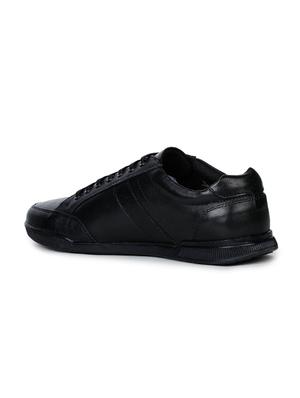 black solid lace up sneakers - 17156713 - Standard Image - 3