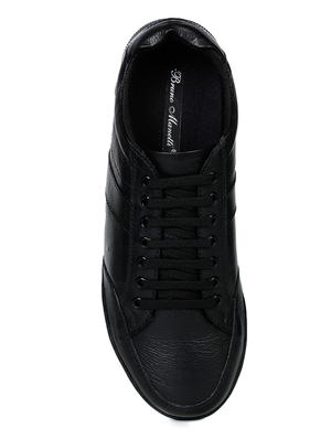 black solid lace up sneakers - 17156713 - Standard Image - 4