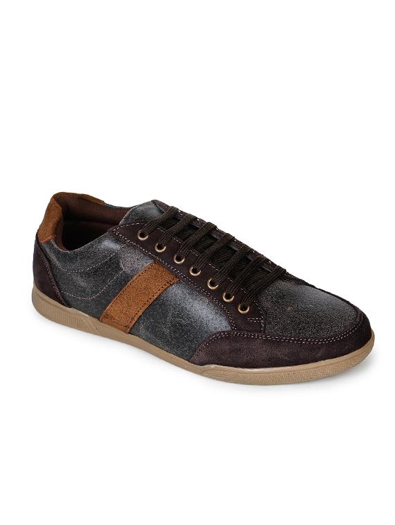 brown striped lace up sneakers - 17156715 - Zoom Image - 1