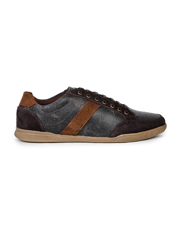 brown striped lace up sneakers - 17156715 - Zoom Image - 2