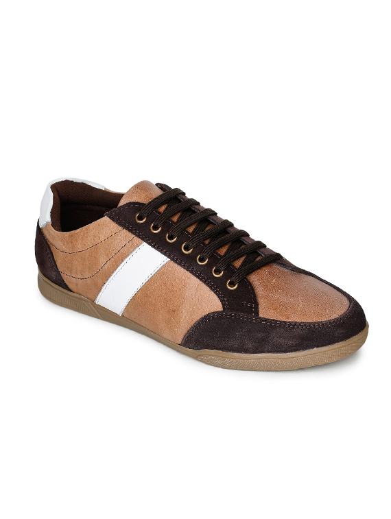 tan striped lace up sneakers - 17156717 - Zoom Image - 1
