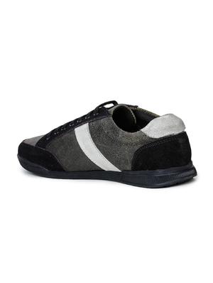 grey striped lace up sneaker - 17156721 - Standard Image - 3