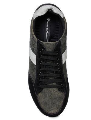 grey striped lace up sneaker - 17156721 - Standard Image - 4