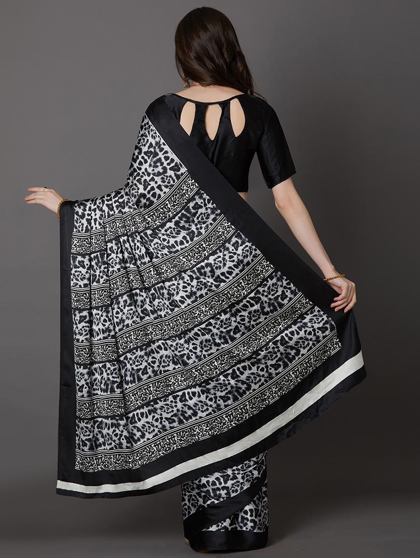 animal printed saree with blouse - 17157890 - Zoom Image - 2