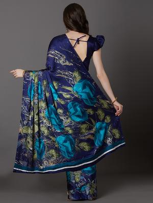 abstract printed saree with blouse - 17157891 - Standard Image - 2