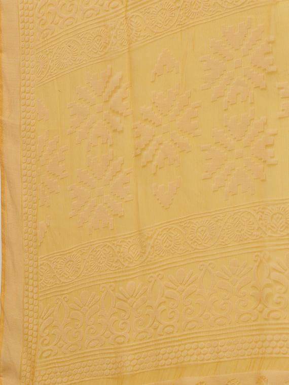 self printed saree with blouse - 17157910 - Zoom Image - 4