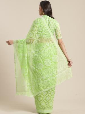 self printed saree with blouse - 17157912 - Standard Image - 2