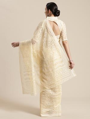 pastel printed saree with blouse - 17157913 - Standard Image - 2