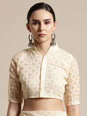 pastel printed saree with blouse - 17157913 - Standard Image - 3