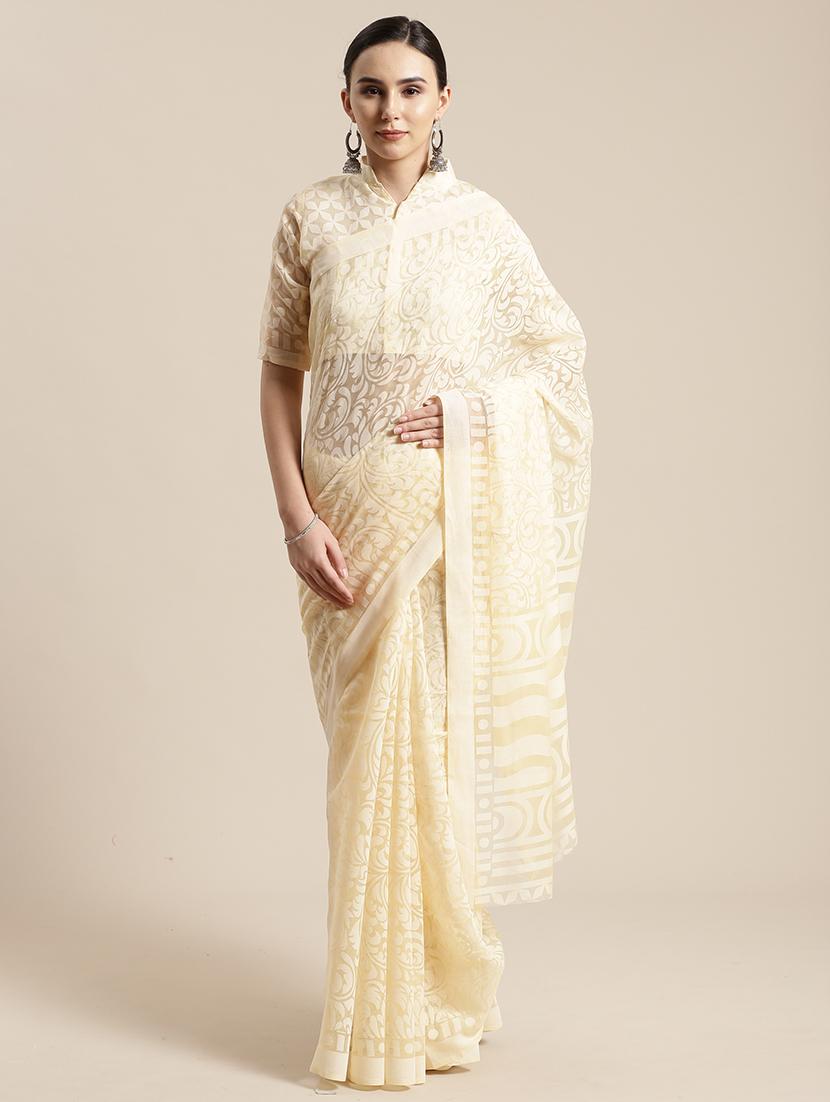 pastel printed saree with blouse - 17157913 - Zoom Image - 1