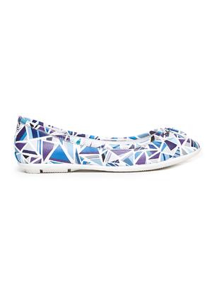blue printed slip on ballerina - 17157970 - Standard Image - 2
