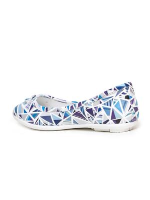 blue printed slip on ballerina - 17157970 - Standard Image - 3