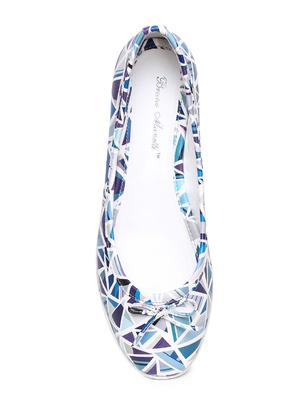blue printed slip on ballerina - 17157970 - Standard Image - 4