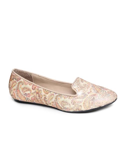 beige printed slip on ballerina - 17157976 - Standard Image - 1