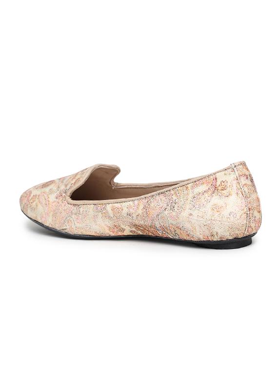 beige printed slip on ballerina - 17157976 - Zoom Image - 3