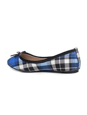 blue checkered slip on ballerina - 17157980 - Standard Image - 3