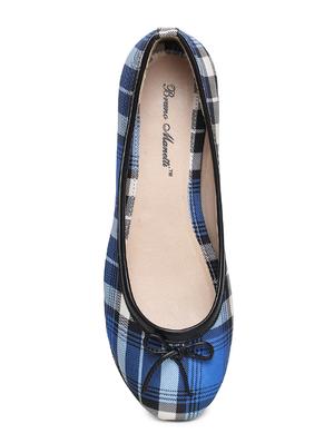 blue checkered slip on ballerina - 17157980 - Standard Image - 4