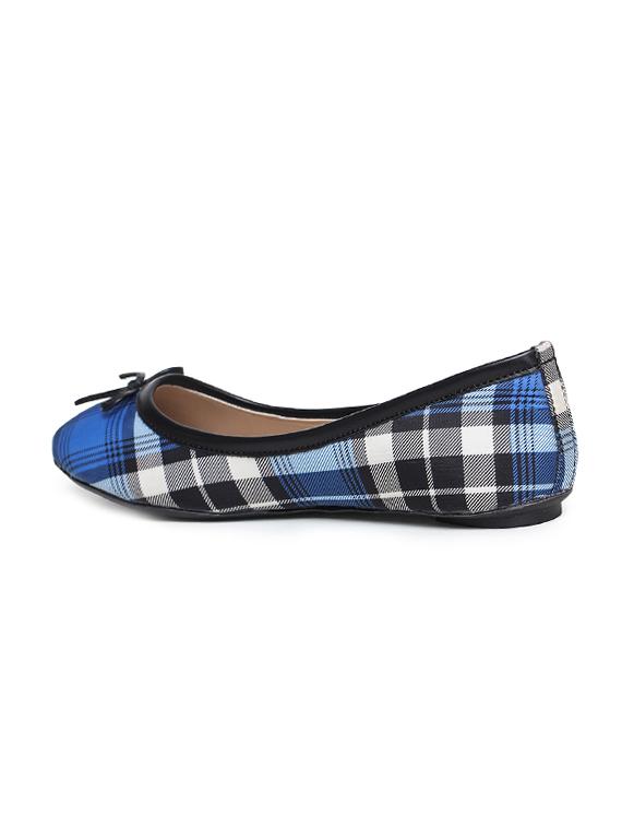 blue checkered slip on ballerina - 17157980 - Zoom Image - 3