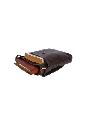 brown leatherette (pu) messengerbag - 17158052 - Standard Image - 3