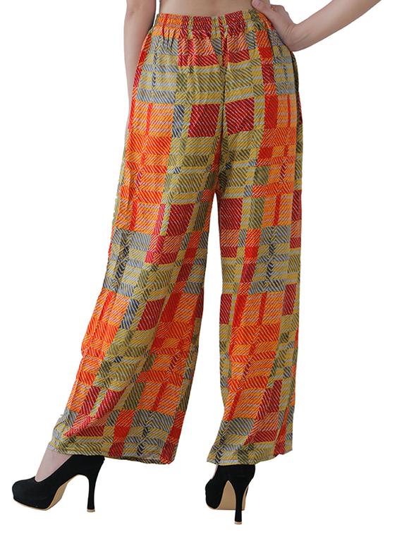 multi colored rayon palazzos - 17158105 - Zoom Image - 3