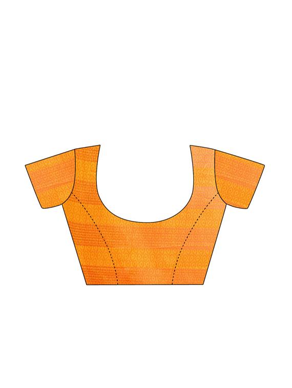 bandhani printed saree with blouse - 17158179 - Zoom Image - 3
