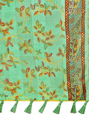 floral printed saree with blouse - 17158180 - Standard Image - 4