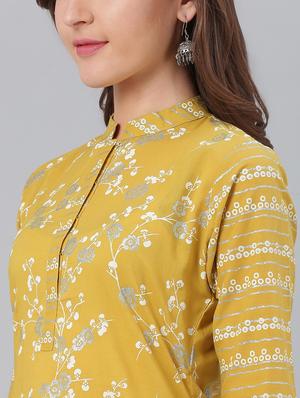green cotton kurta salwar set - 17158232 - Standard Image - 4
