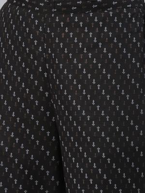black viscose kurta salwar set - 17158237 - Standard Image - 5