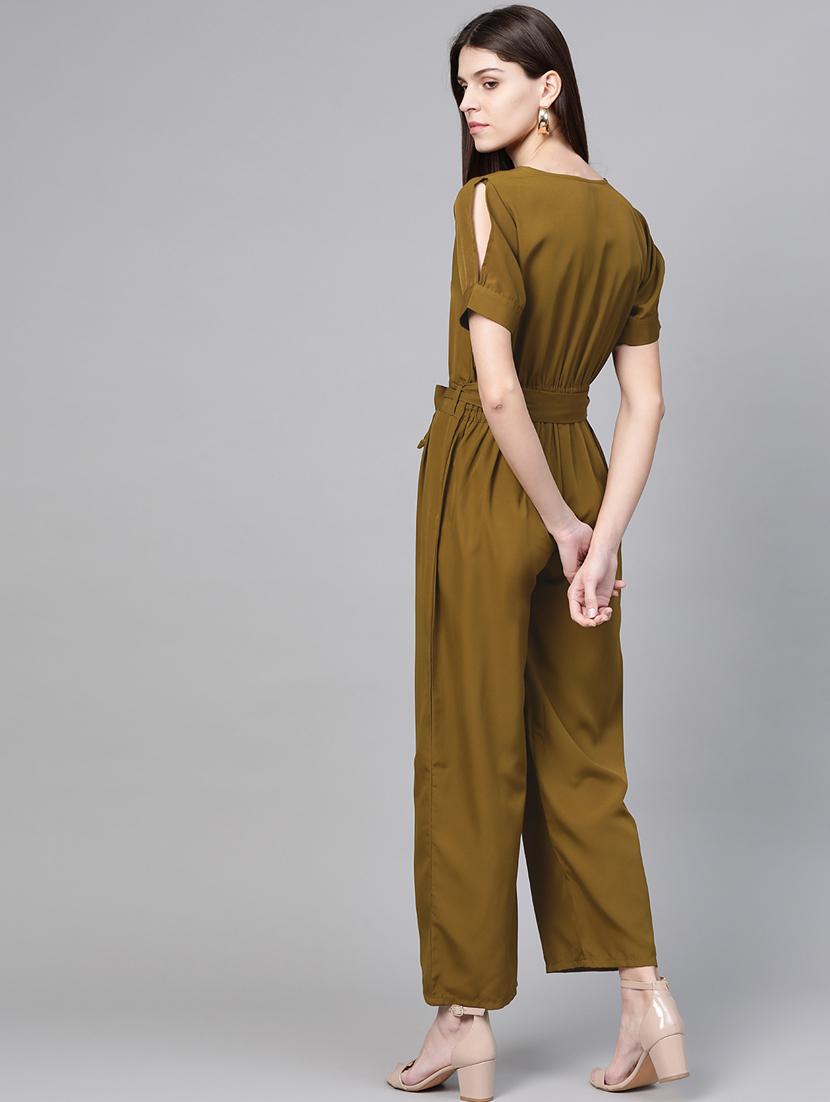 tie front full leg jumpsuit - 17158245 - Zoom Image - 3