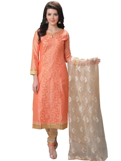 printed semi-stitched suit - 17158304 - Standard Image - 1