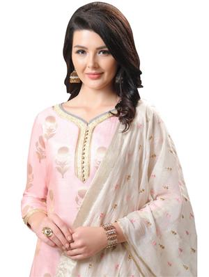 printed semi-stitched suit - 17158305 - Standard Image - 2