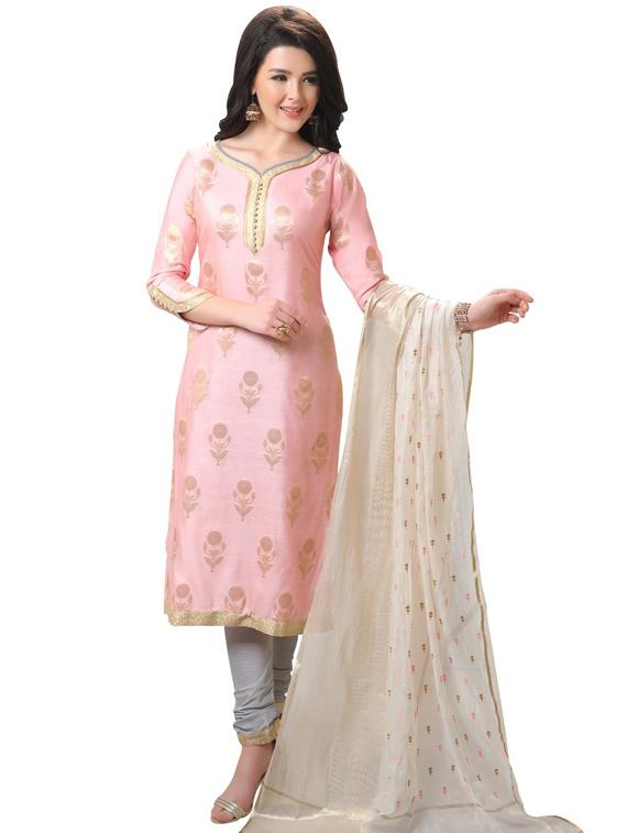 printed semi-stitched suit - 17158305 - Zoom Image - 1