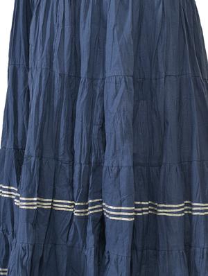 navy blue solid flared skirt - 17159046 - Standard Image - 4