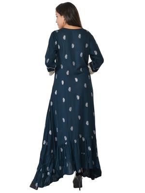 ruffle asymmeric ethnic dress - 17159063 - Standard Image - 2