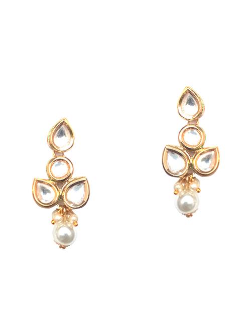 silver metal drop earring - 17159255 - Standard Image - 1