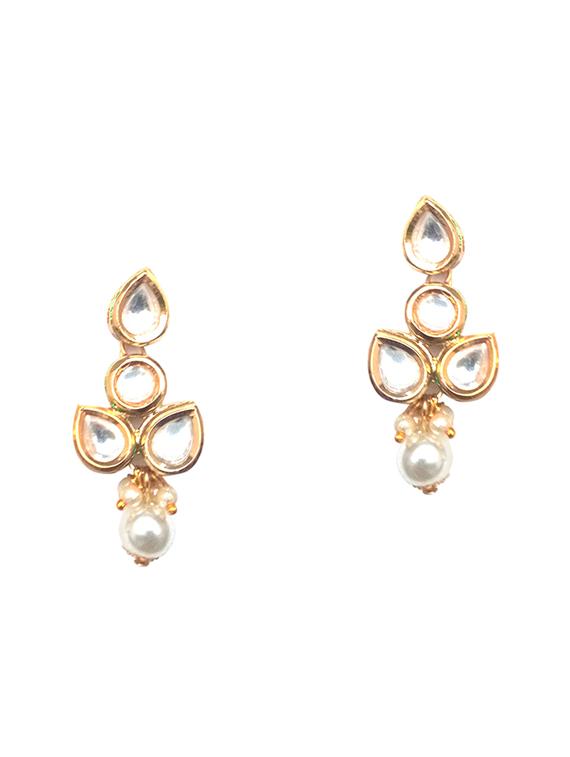 silver metal drop earring - 17159255 - Zoom Image - 1