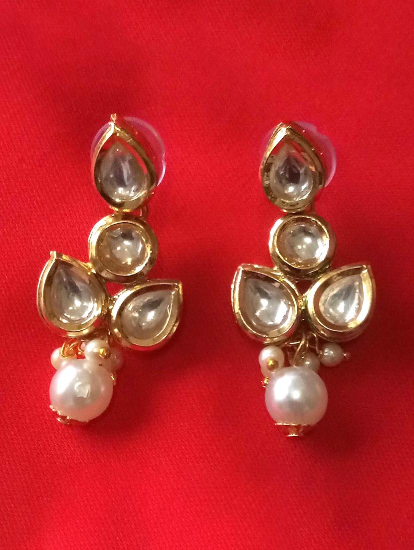 silver metal drop earring - 17159255 - Zoom Image - 2