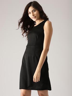 round neck a-line dress - 17159613 - Standard Image - 2