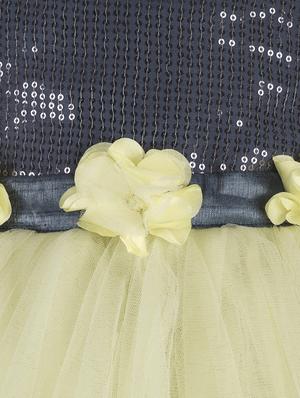 yellow polyester frock - 17159687 - Standard Image - 3