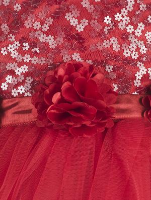 red polyester frock - 17159688 - Standard Image - 3