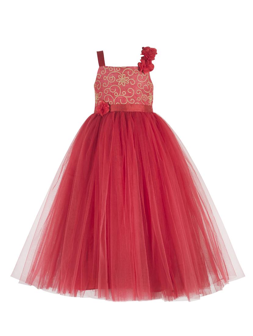 red polyester frock - 17159689 - Zoom Image - 1